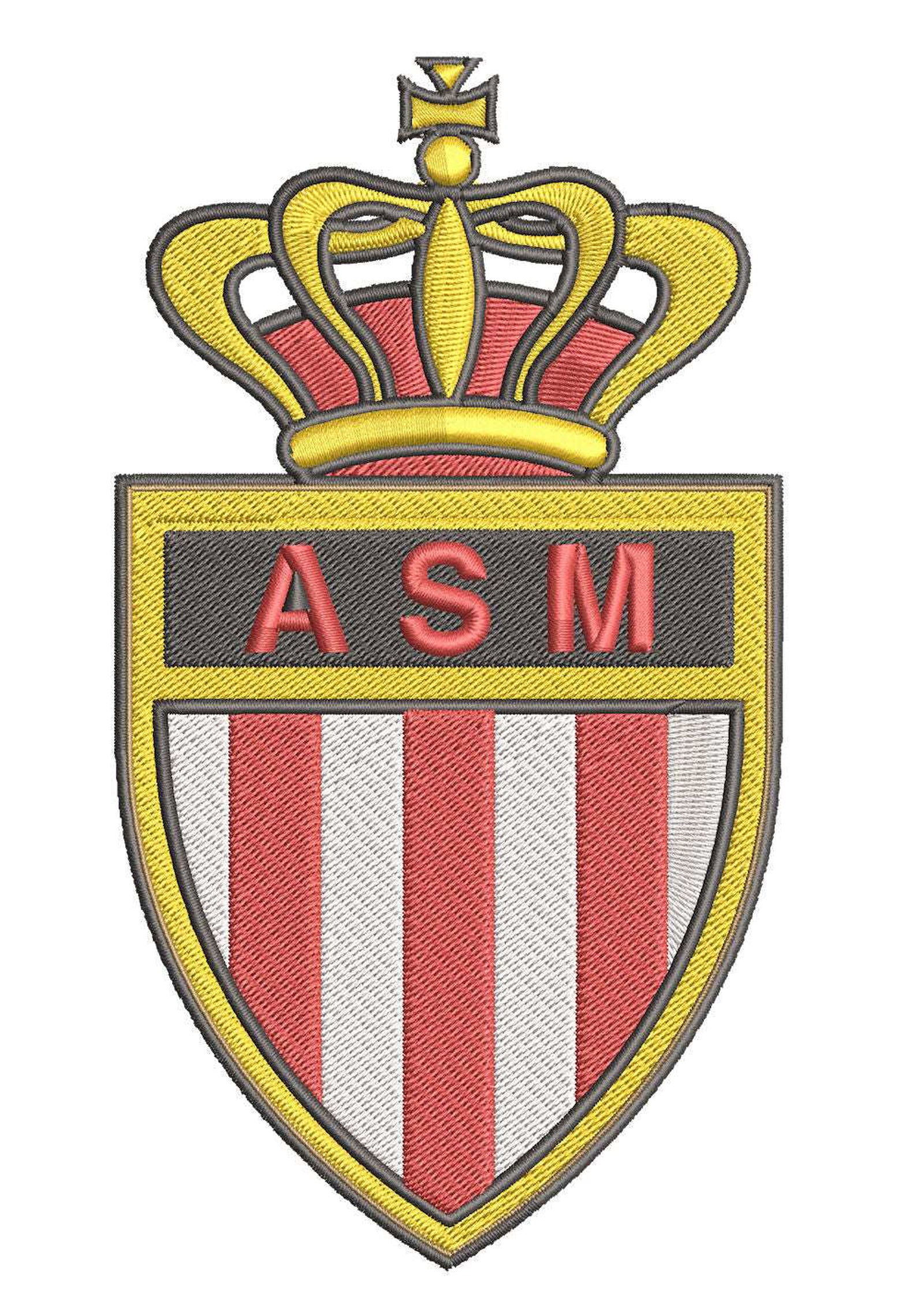 Monaco Football Team: Embroidery Design - FineryEmbroidery