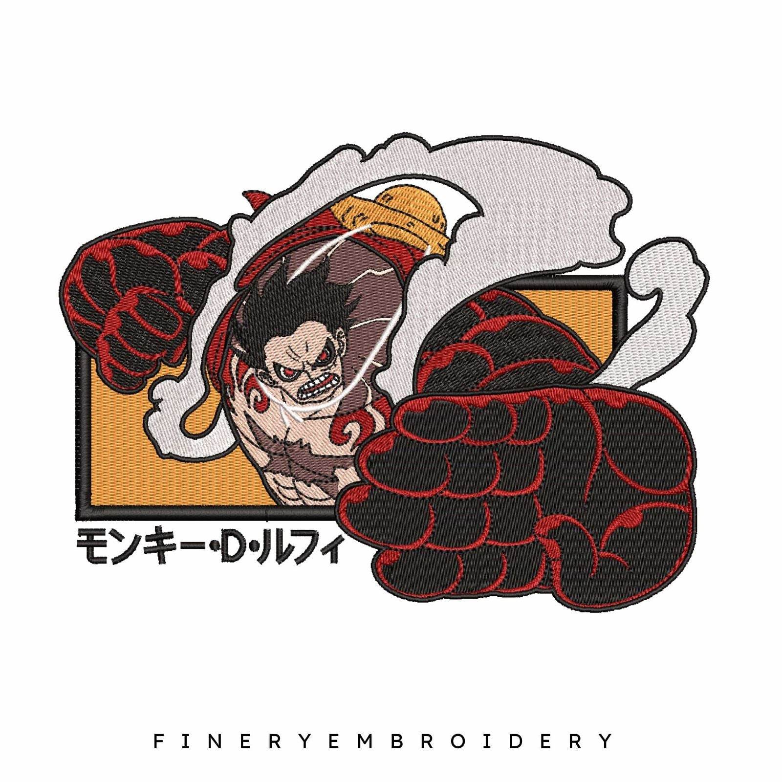 Monkey D. Luffy | One Piece - 4th Grear - Animé  - Embroidery Design - FineryEmbroidery