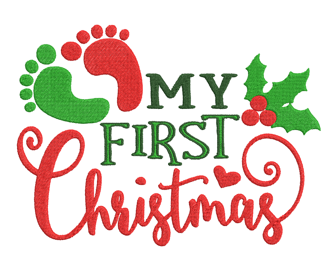 My first Christmas  - Designs pack : Embroidery Design - FineryEmbroidery