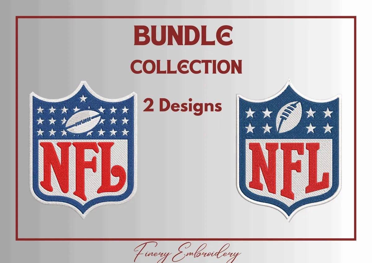 NFL - Pack of 2 Designs - Embroidery Design - FineryEmbroidery