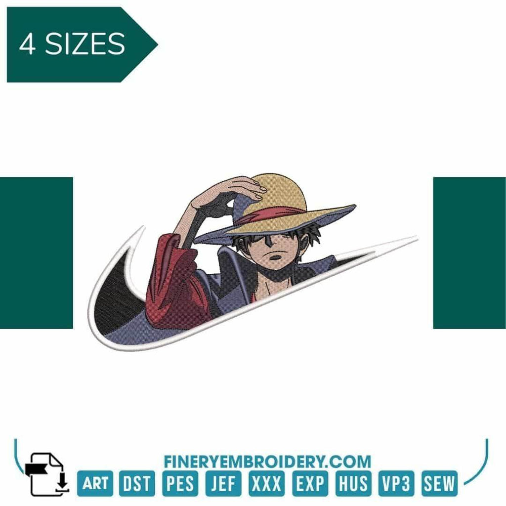 NIKE | Monkey D. Luffy | One Piece - Embroidery Design