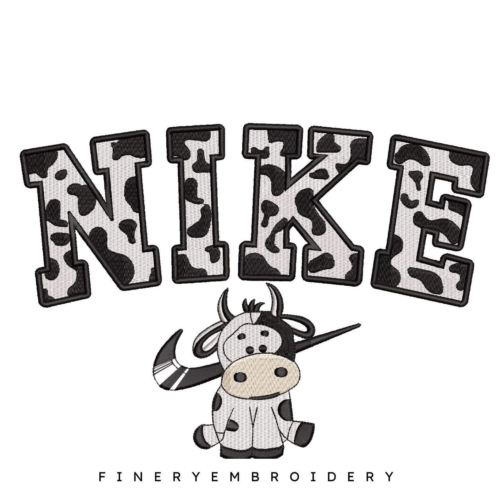 NIKE Vache - Embroidery Design - FineryEmbroidery