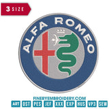 New Alpha Romeo Logo Embroidery Design - FineryEmbroidery