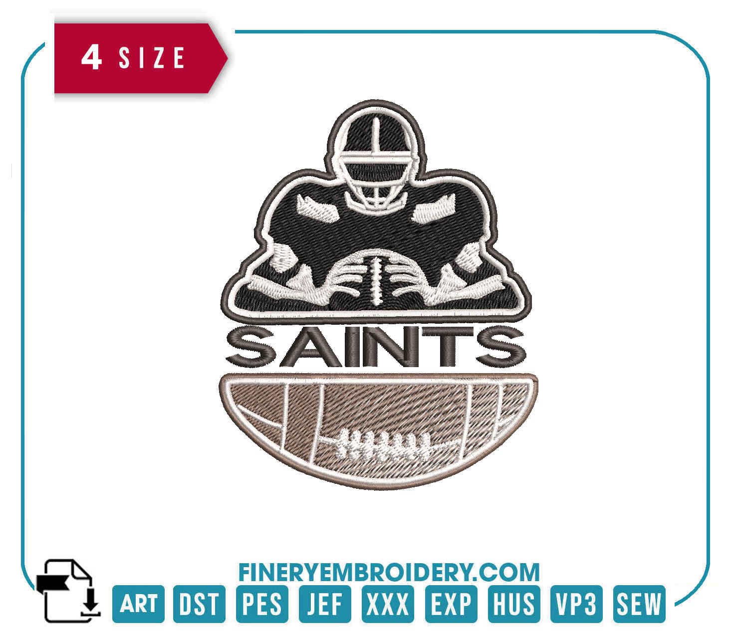 New Orleans Saints Team Player : Embroidery Design - FineryEmbroidery