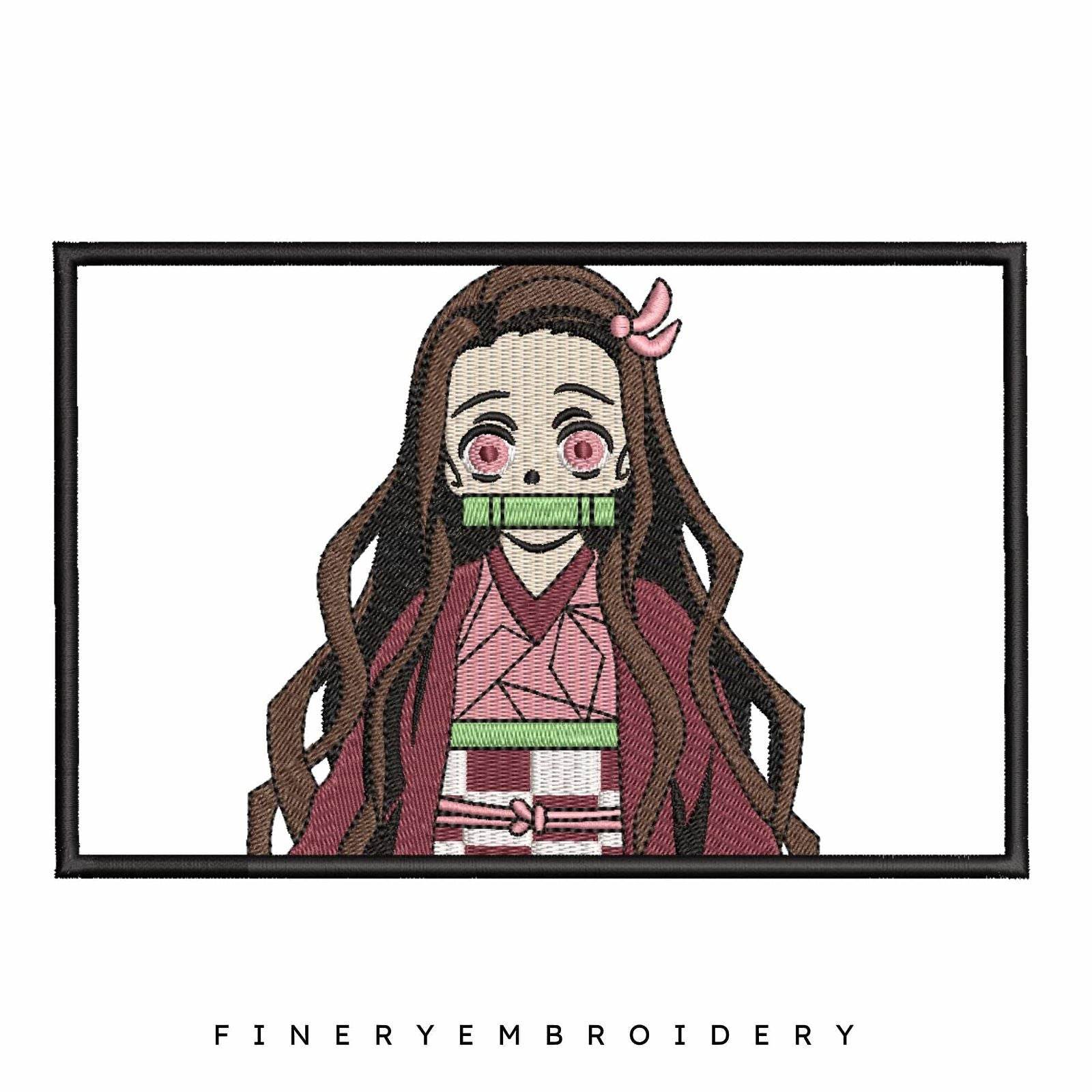 Nezuko Kamado Demon Slayer - Animé  - Embroidery Design - FineryEmbroidery