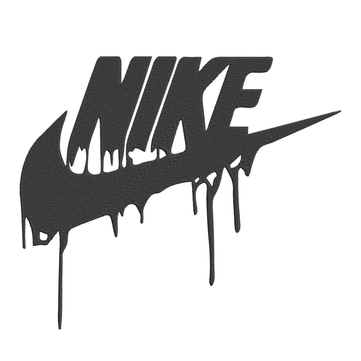 Nike Black - Embroidery Design FineryEmbroidery