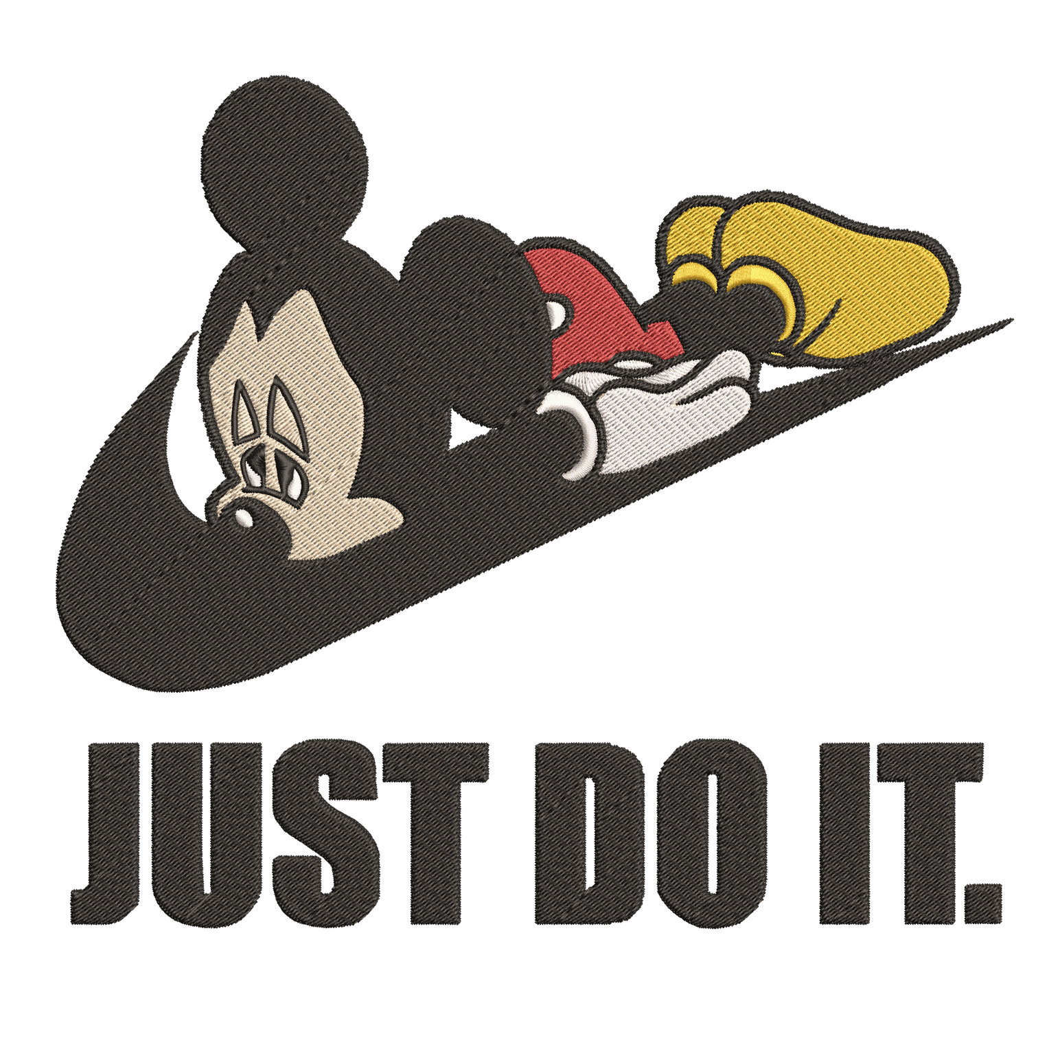 Nike Just Do It - Mickey - Anime - Embroidery Design FineryEmbroidery