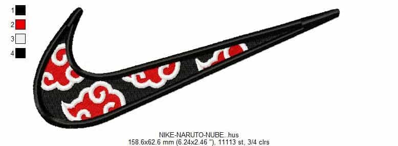 Nike Naruto Nube Embroidery Design FineryEmbroidery