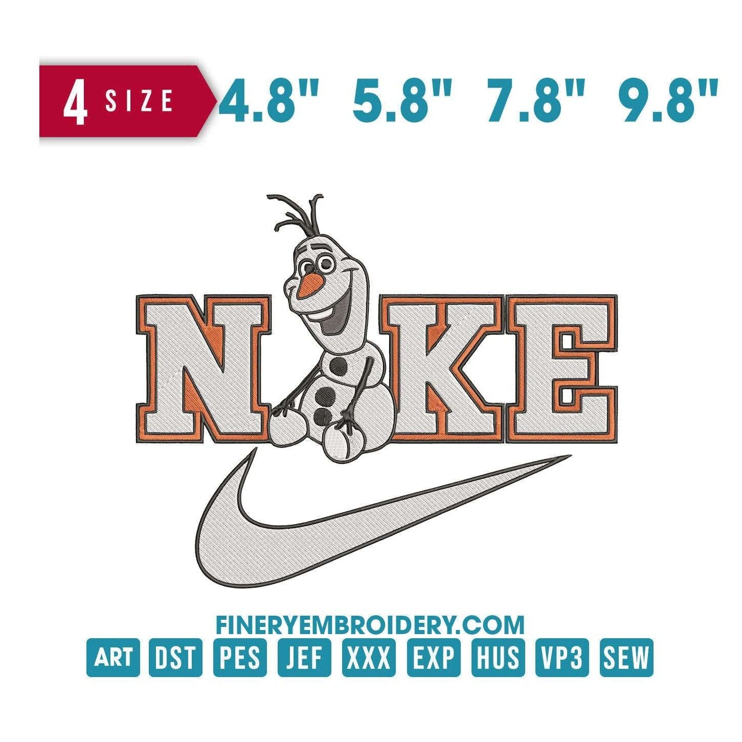 Nike Olaf - Embroidery Design FineryEmbroidery