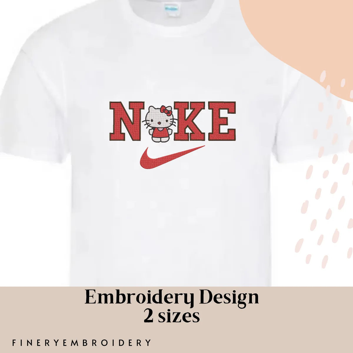 Nike and Hello Kitty 4 - Embroidery Design FineryEmbroidery