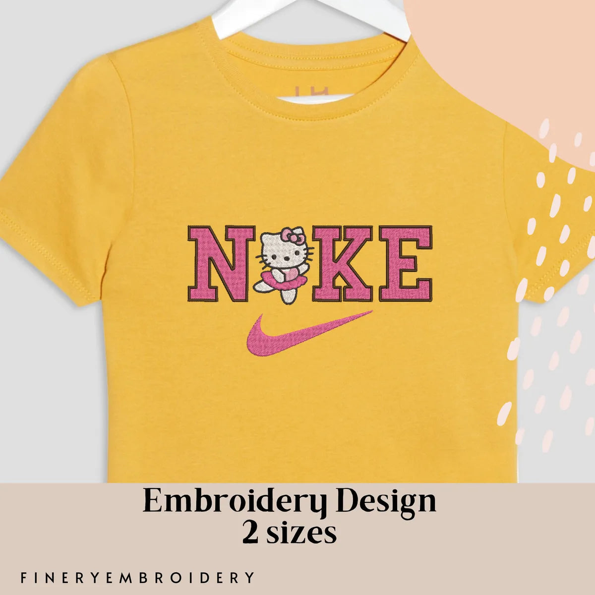 Nike and Hello Kitty 5 - Embroidery Design – FineryEmbroidery