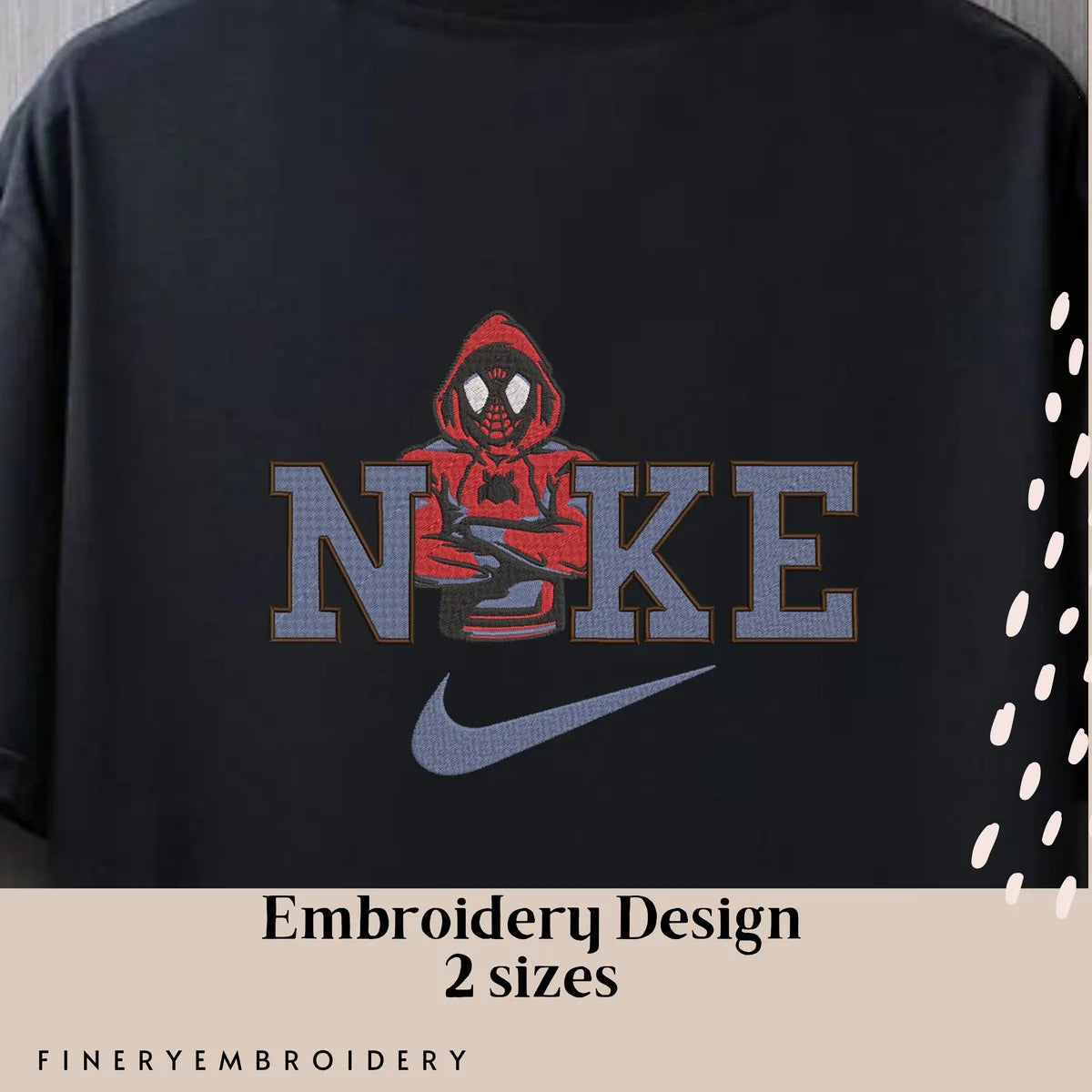 Nike and Spiderman 7 - Embroidery Design FineryEmbroidery