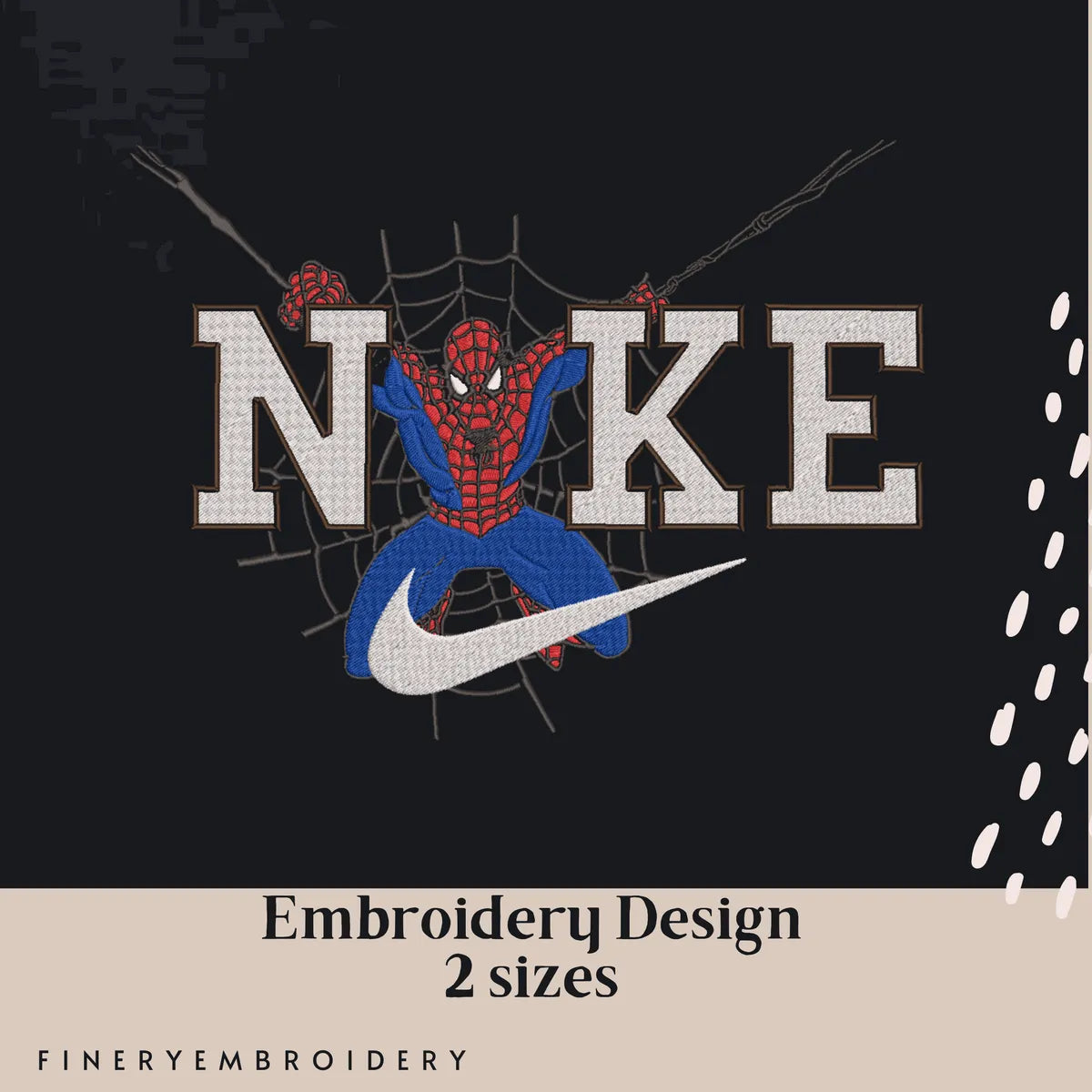 Nike and Spiderman 8 - Embroidery Design FineryEmbroidery