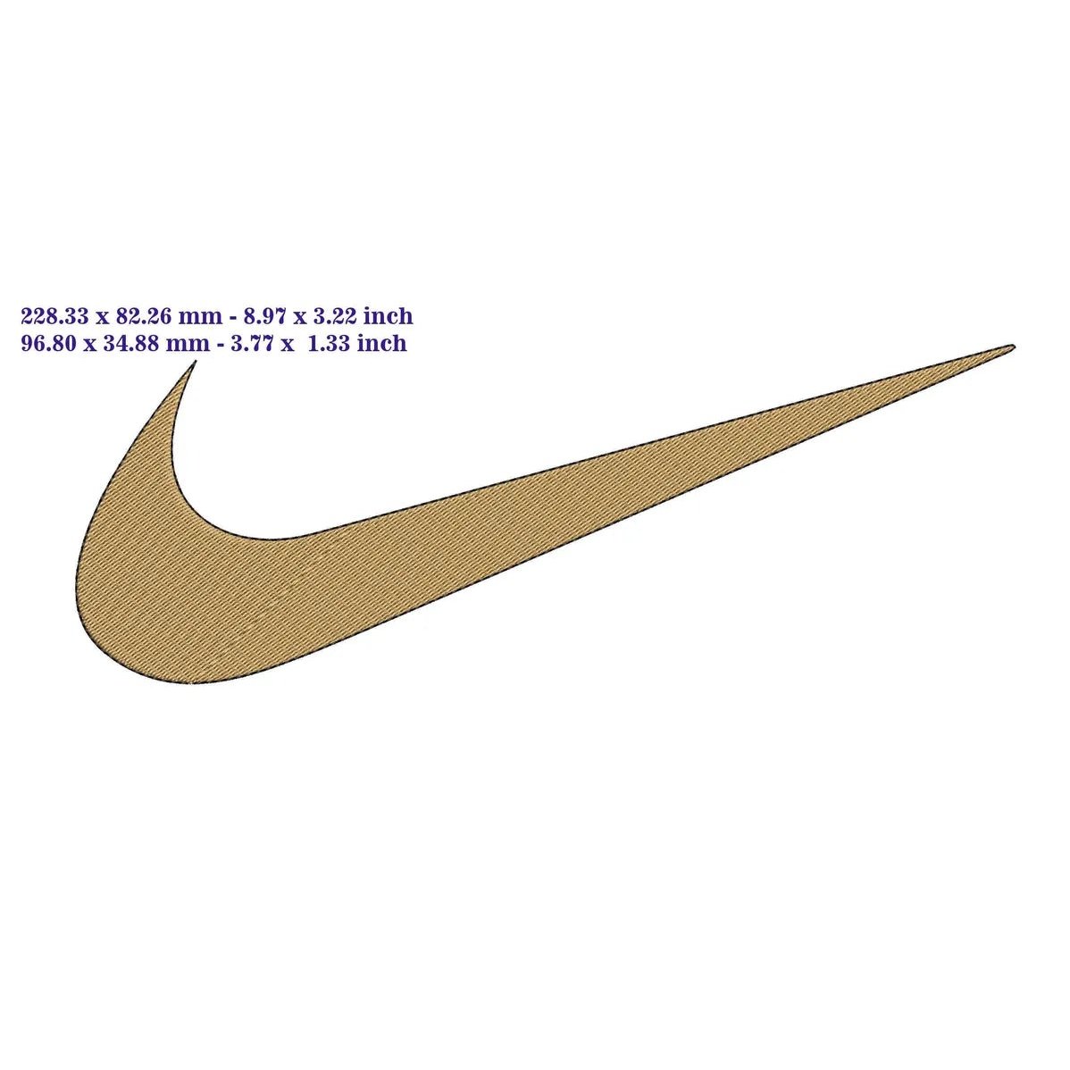 Nike gold logo - Embroidery Design FineryEmbroidery