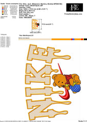 Nike Winnie the Pooh Embroidery Design – 4 Sizes - FineryEmbroidery