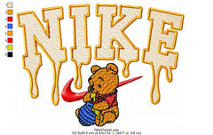 Nike Winnie the Pooh Embroidery Design – 4 Sizes - FineryEmbroidery