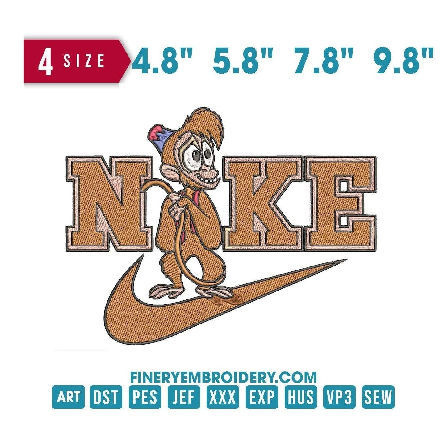 Nike Abu Monkey - Embroidery Design - FineryEmbroidery