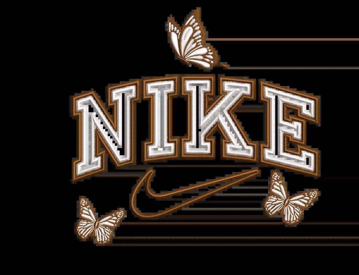 Nike Butterfly Embroidery Design