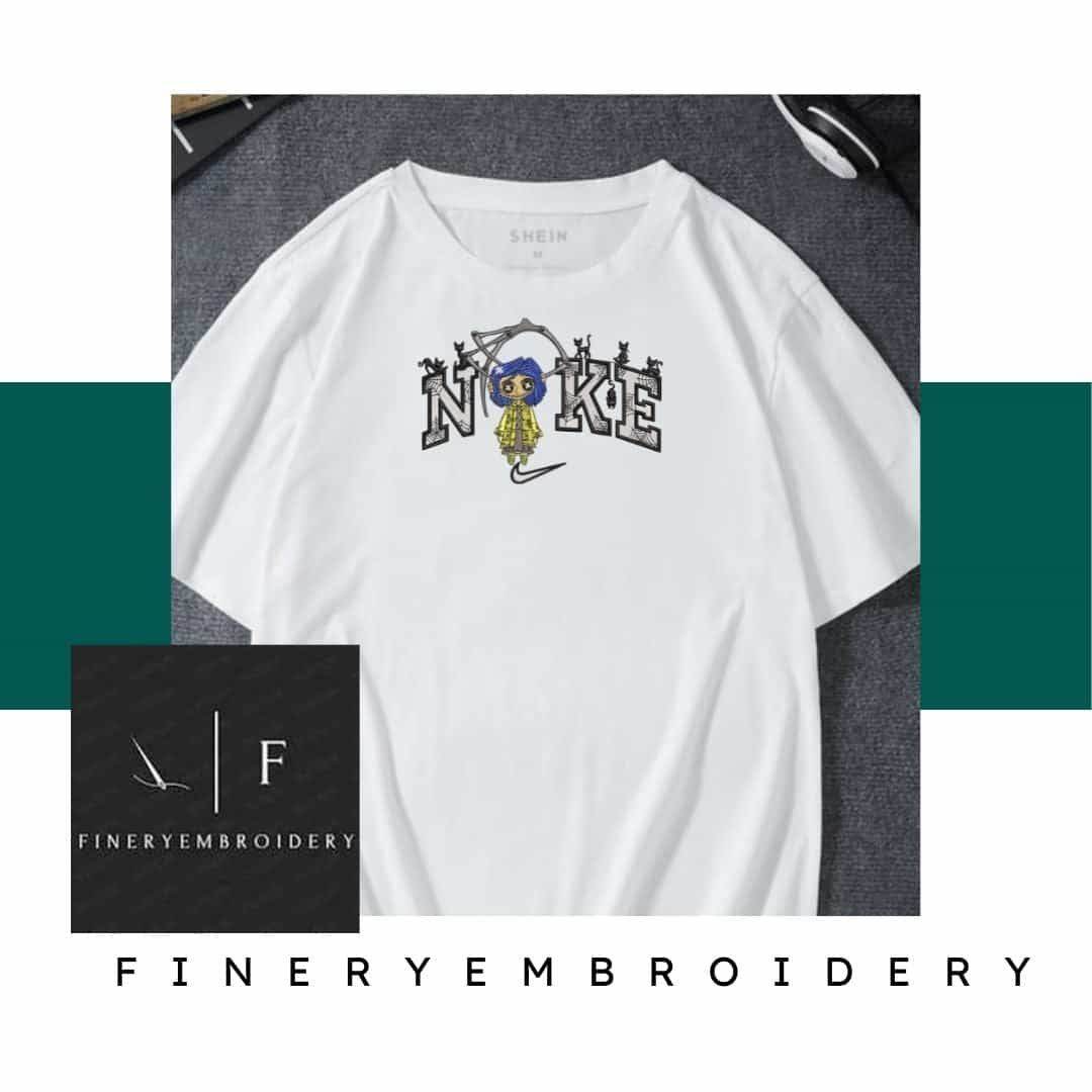 Nike Coraline Button  Embroidery Design - FineryEmbroidery