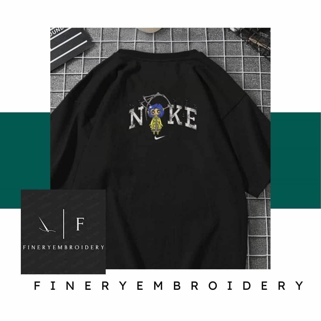 Nike Coraline Button  Embroidery Design - FineryEmbroidery