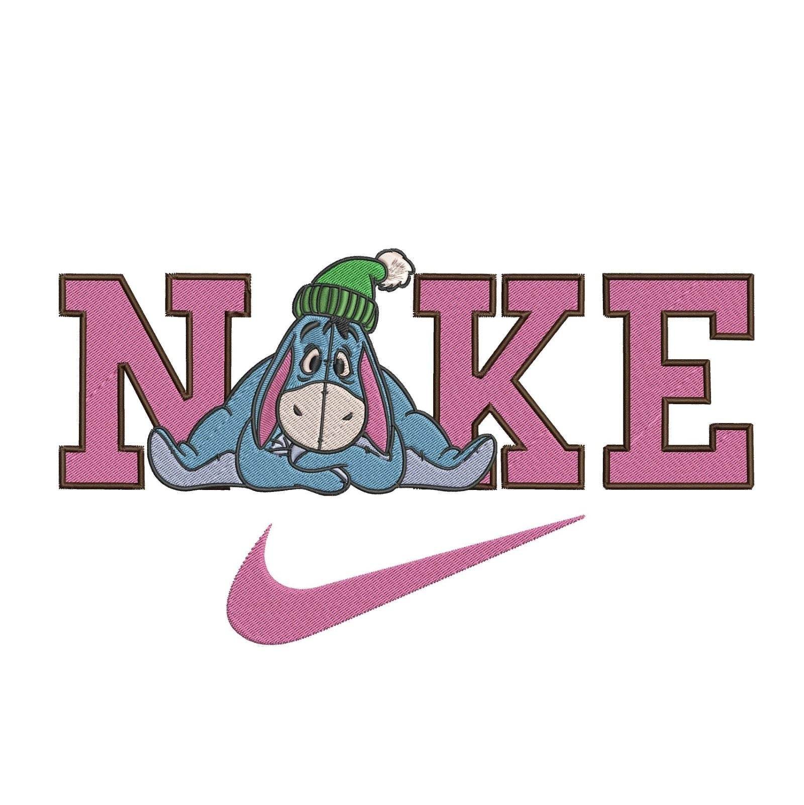 Nike Eeyore - Winnie the Pooh's Iconic Friend - Embroidery Design - FineryEmbroidery