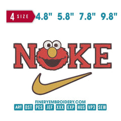 Nike Elmo 2 - Embroidery Design - FineryEmbroidery