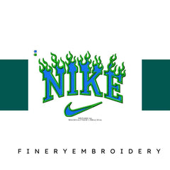 Nike Flamas Embroidery Design