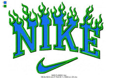 Nike Flamas Embroidery Design