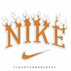 Nike Flame - Embroidery Design - FineryEmbroidery