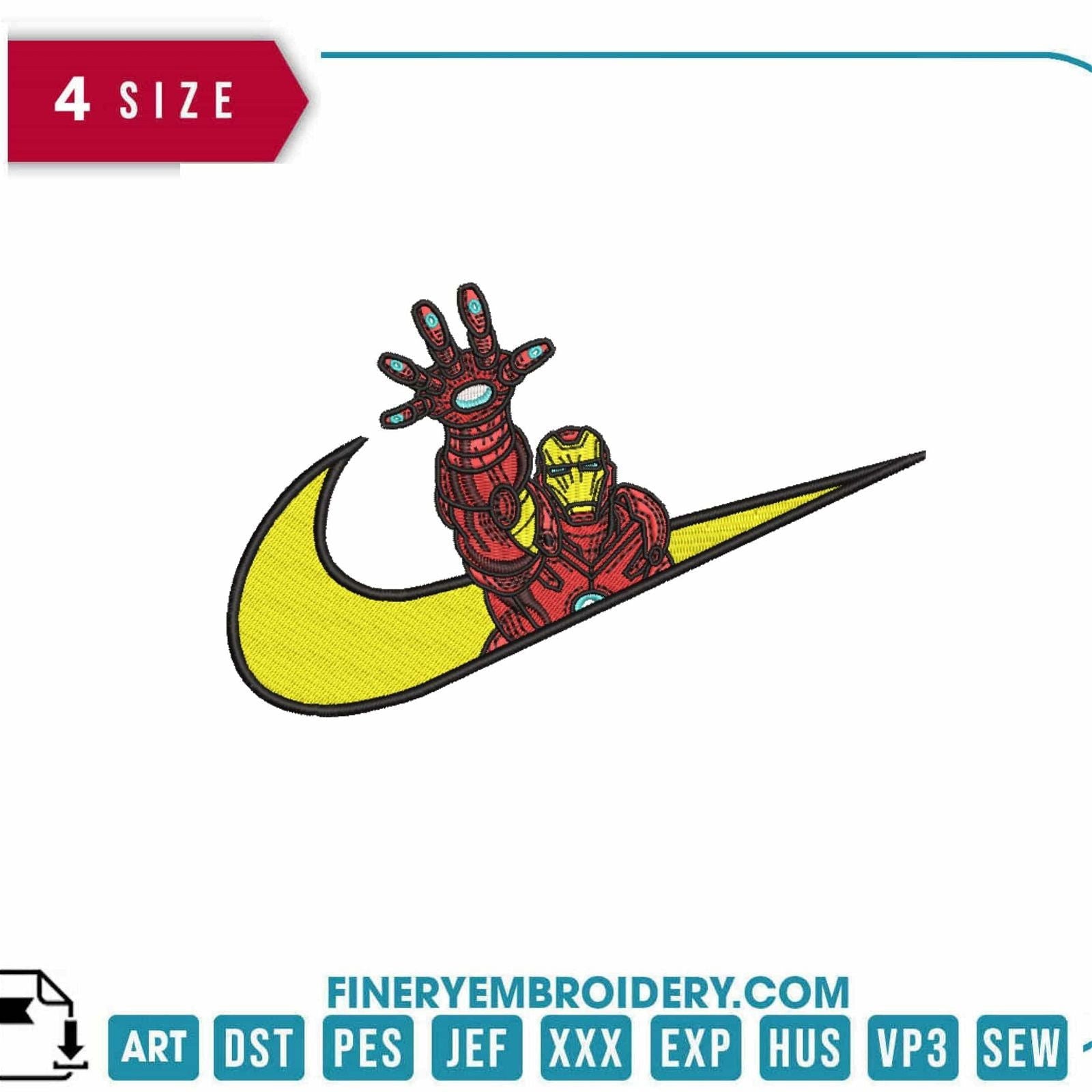 Nike Iron Man - Embroidery Design - FineryEmbroidery