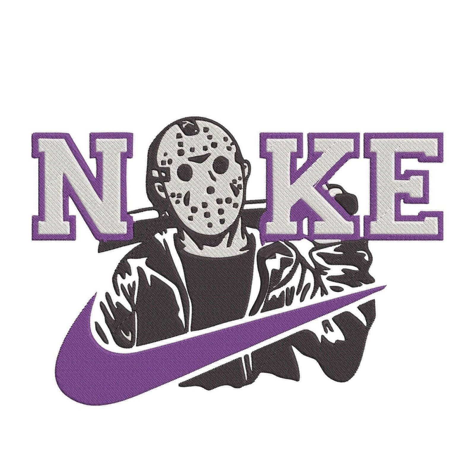 Nike Jason Voorhees - Embroidery Design - FineryEmbroidery
