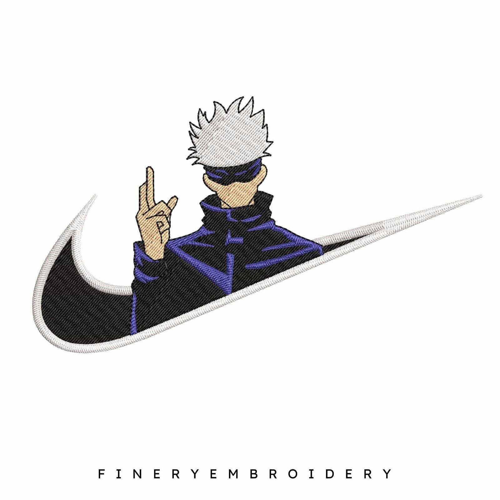 Nike Jujutsu Kaisen Satoru Gojo  - Embroidery Design - FineryEmbroidery