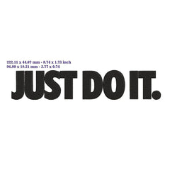 Nike Just Do It - Embroidery Design - FineryEmbroidery