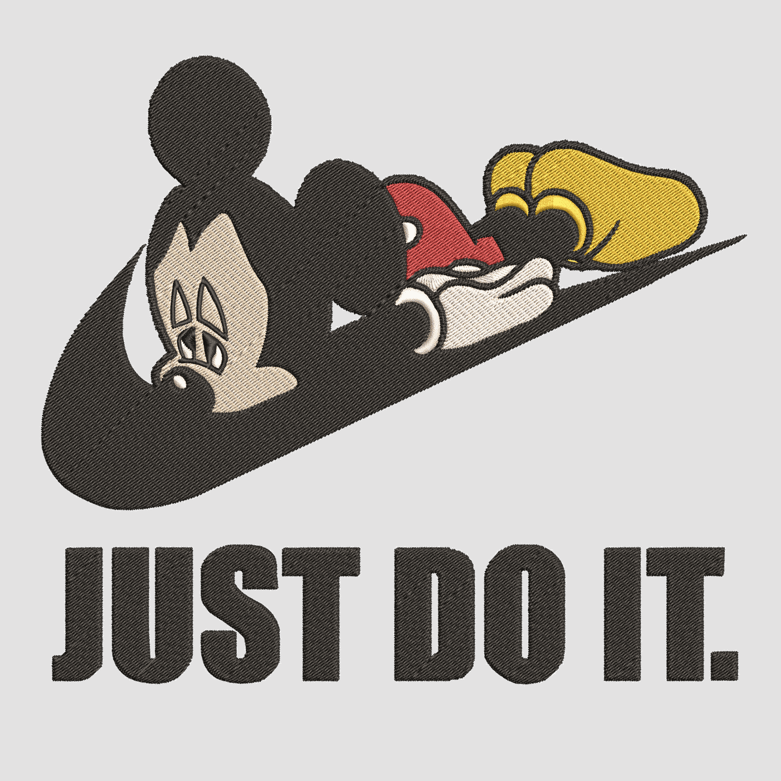 Nike Just Do It - Mickey - Embroidery Design - FineryEmbroidery