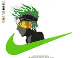 Nike Kakashi Hatak 2 Embroidery Design - FineryEmbroidery