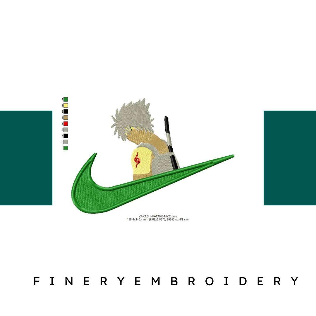 Nike Kakashi Hatak Embroidery Design - FineryEmbroidery