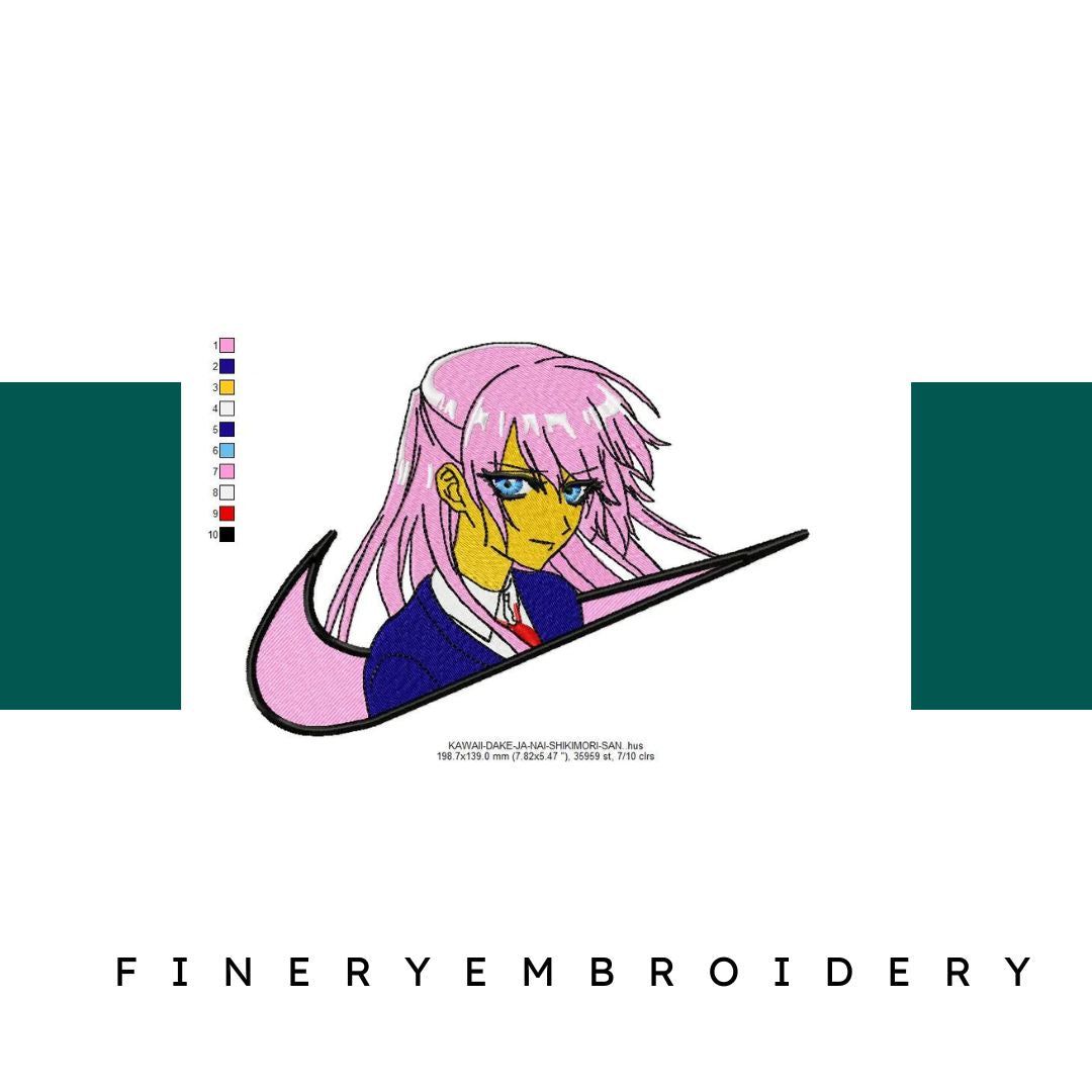 Nike Kakashi KAWAII DAKE JANAI Embroidery Design - FineryEmbroidery