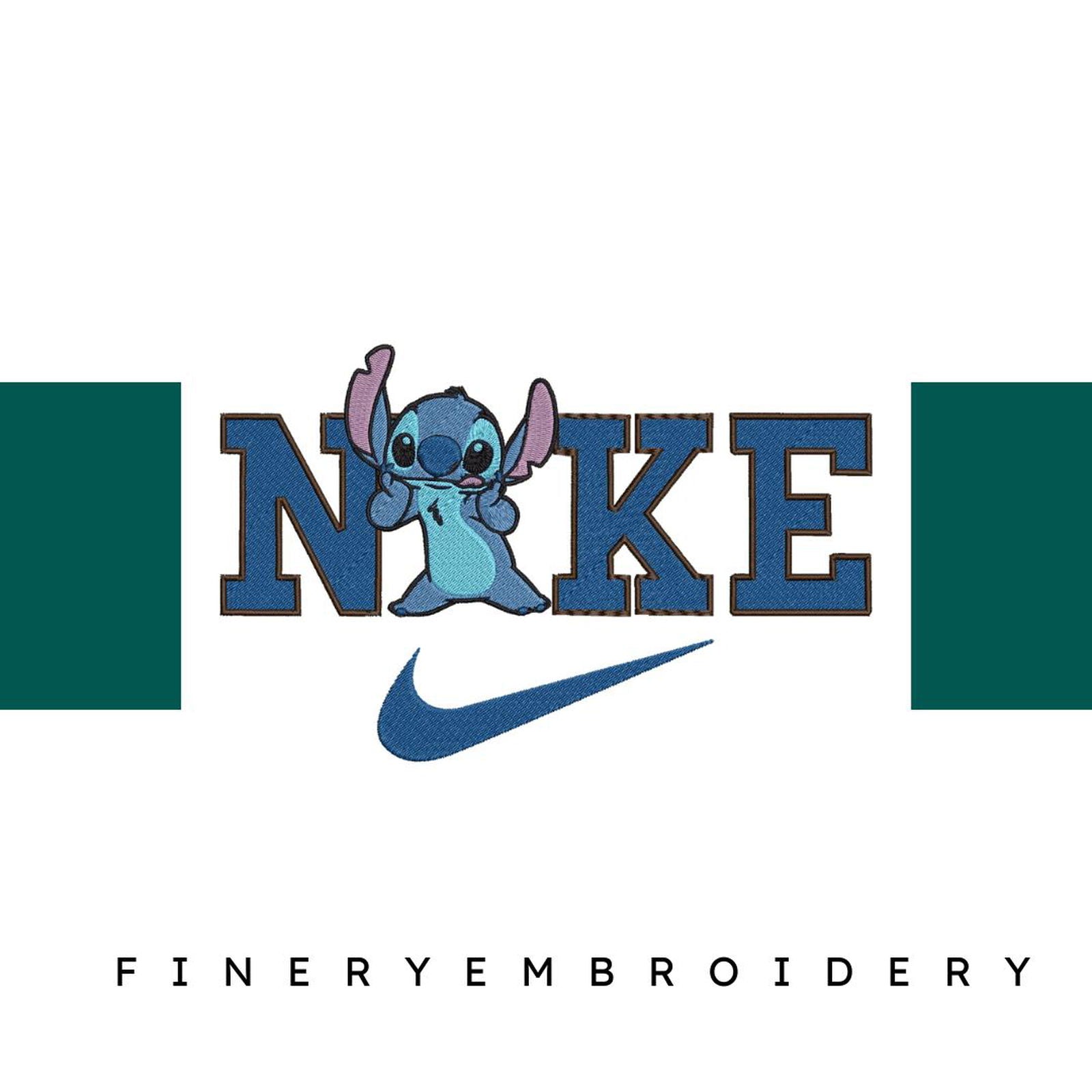 Nike & Lilo and Stitch - Embroidery Design - FineryEmbroidery