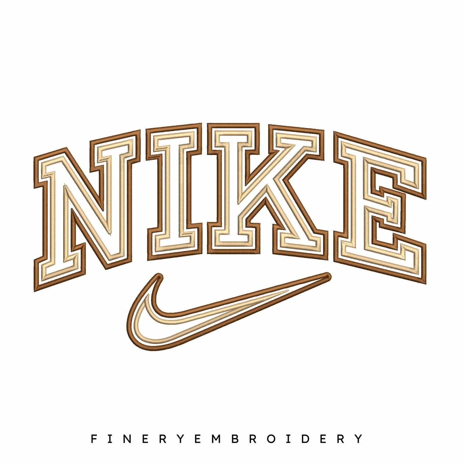 Nike Logo Outline 2 - Embroidery Design - FineryEmbroidery