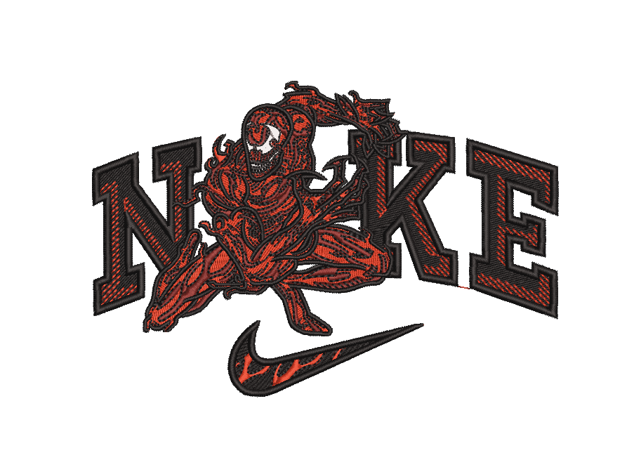 Nike Marvel Carnage - Embroidery Design - FineryEmbroidery