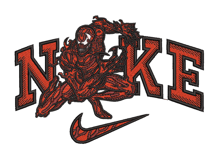 Nike Marvel Carnage Anime 3 - Embroidery Design - FineryEmbroidery