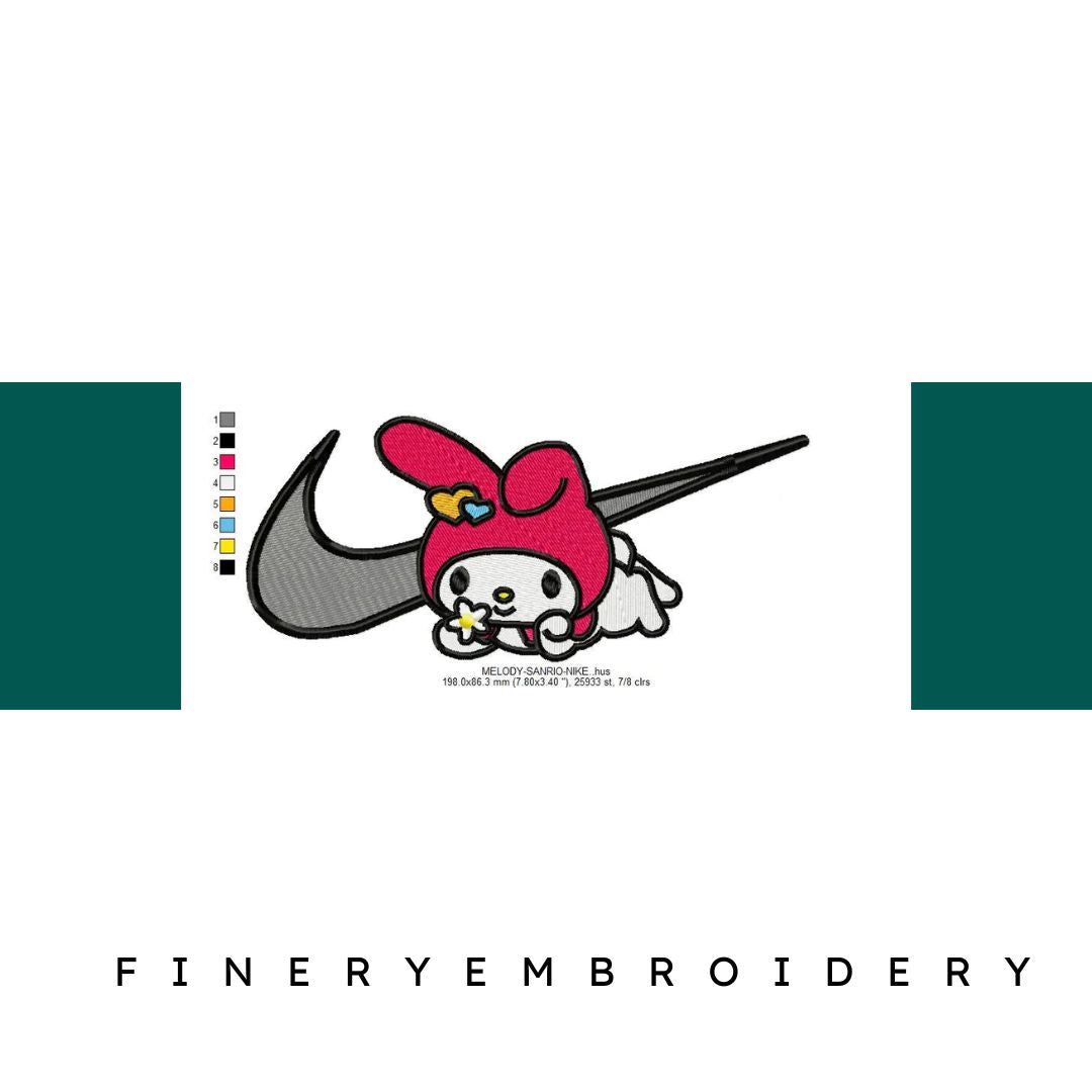 Nike Melodie Sanrio Embroidery Design - FineryEmbroidery