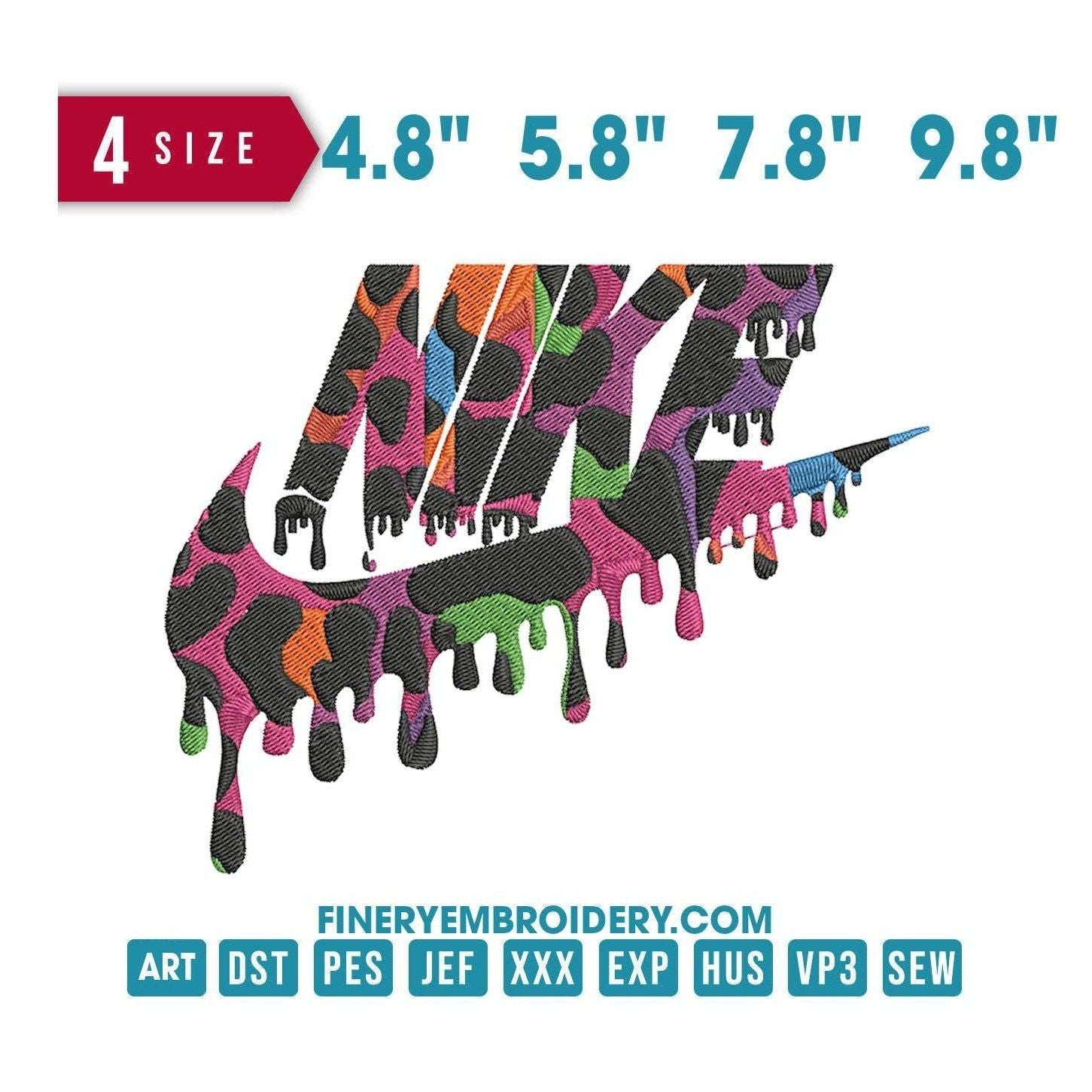 Nike Multicolor - Embroidery Design - FineryEmbroidery