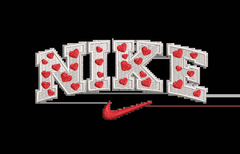 Nike N1k3 Hearts Swoosh Embroidery Design