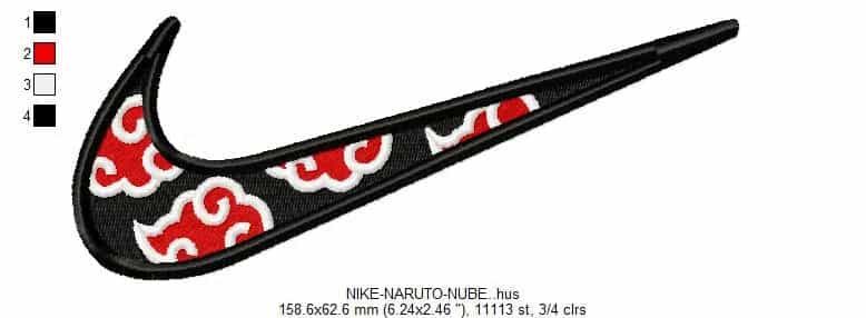 Nike Naruto Nube Embroidery Design - FineryEmbroidery