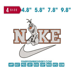 Nike Olaf - Embroidery Design - FineryEmbroidery