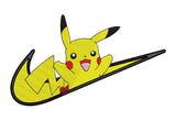 Nike Pikachu Embroidery Design - FineryEmbroidery