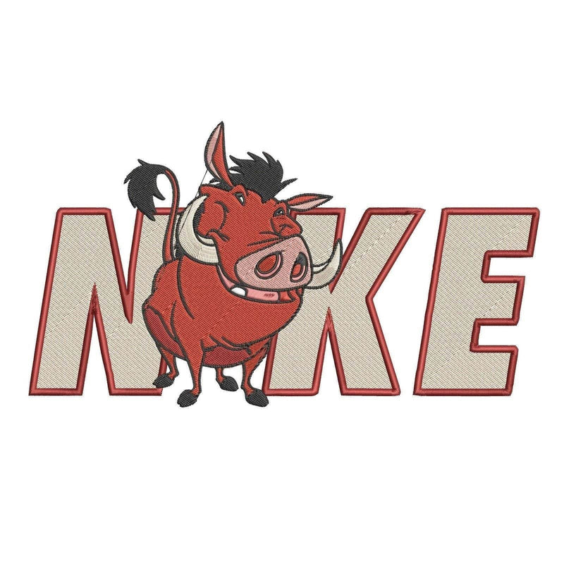 Nike Pumba - The Lion King's Lighthearted Companion - Embroidery Design - FineryEmbroidery