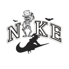 Nike Pumpkin Skeleton - Embroidery Design - FineryEmbroidery