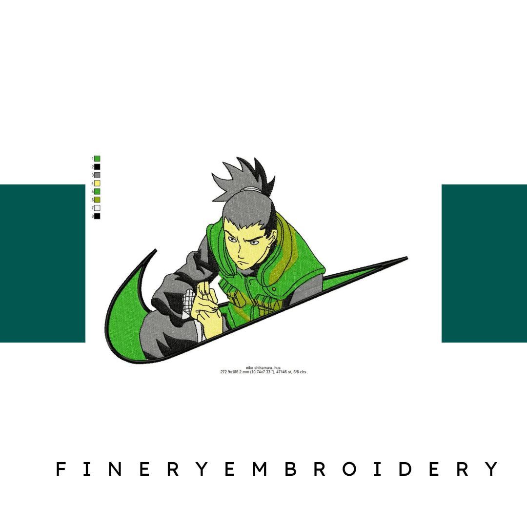 Nike Shikamaru Embroidery Design - FineryEmbroidery